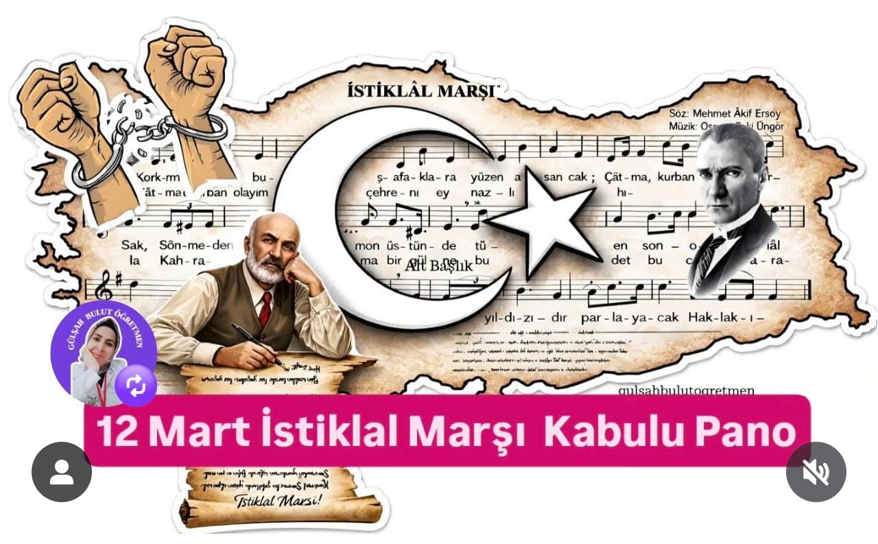 12 Mart Pano Renkli 25 Sayfa