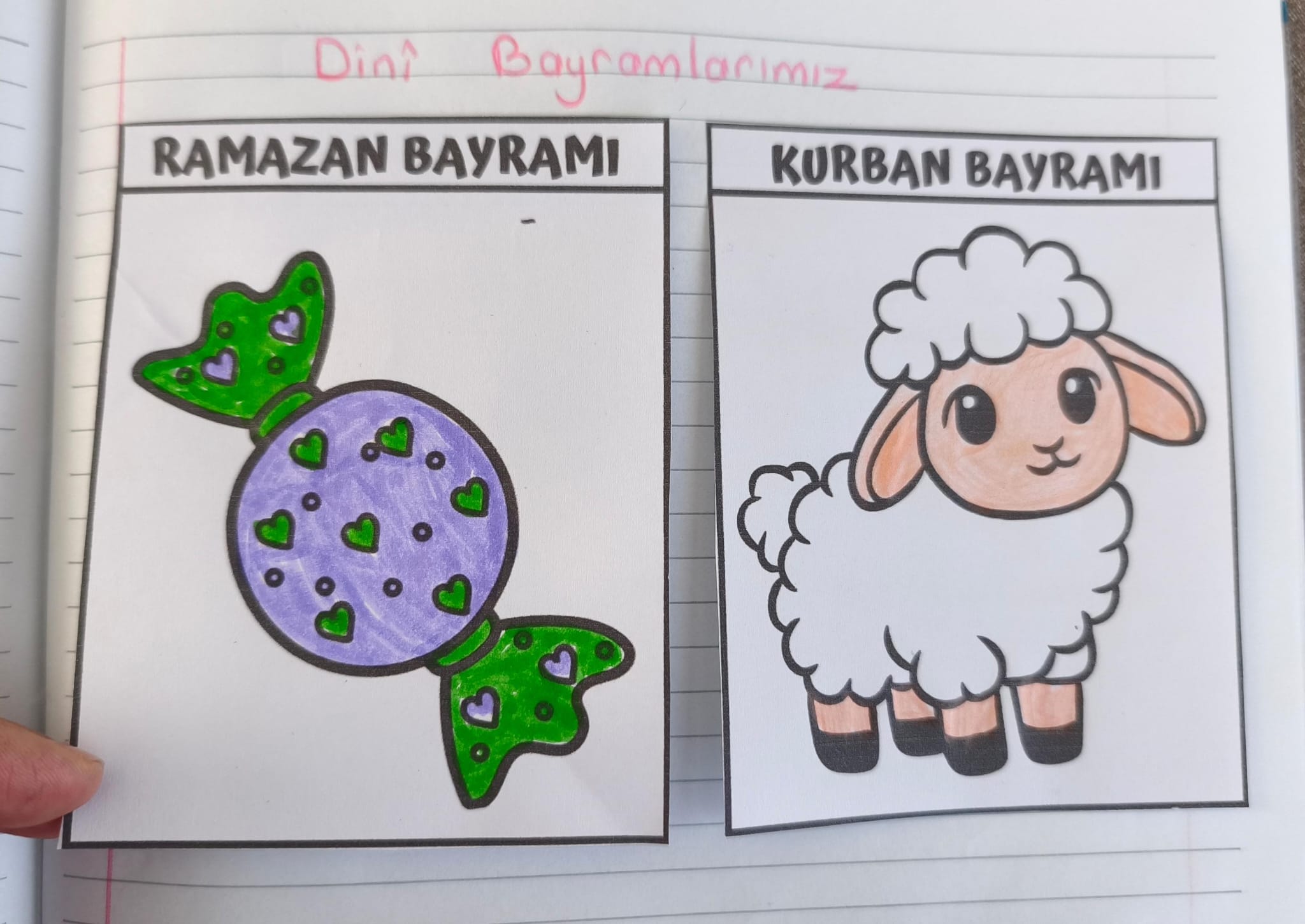 Dini Bayramlarımız Defter Çalışması Aç Kapa Yazısız