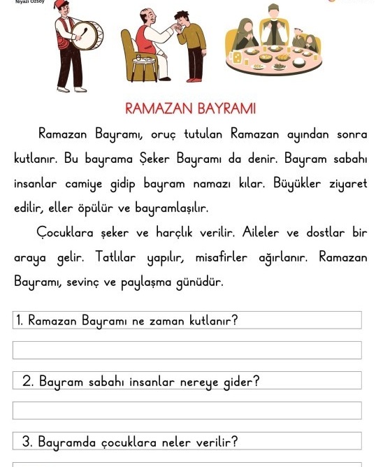 Ramazan Bayramı Okuma Anlama
