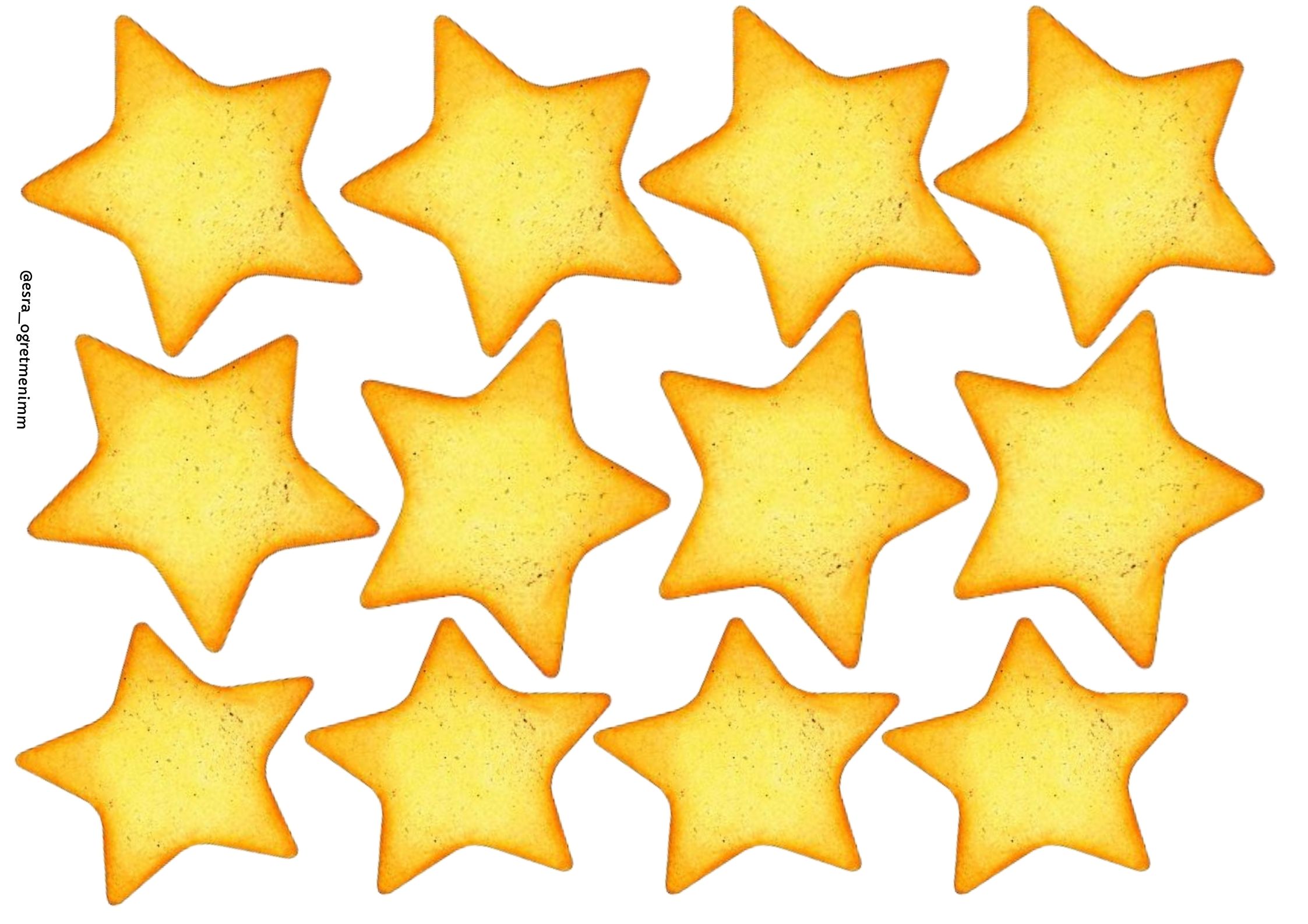 Pano İçin Yıldızlar Renkli ve Renksiz