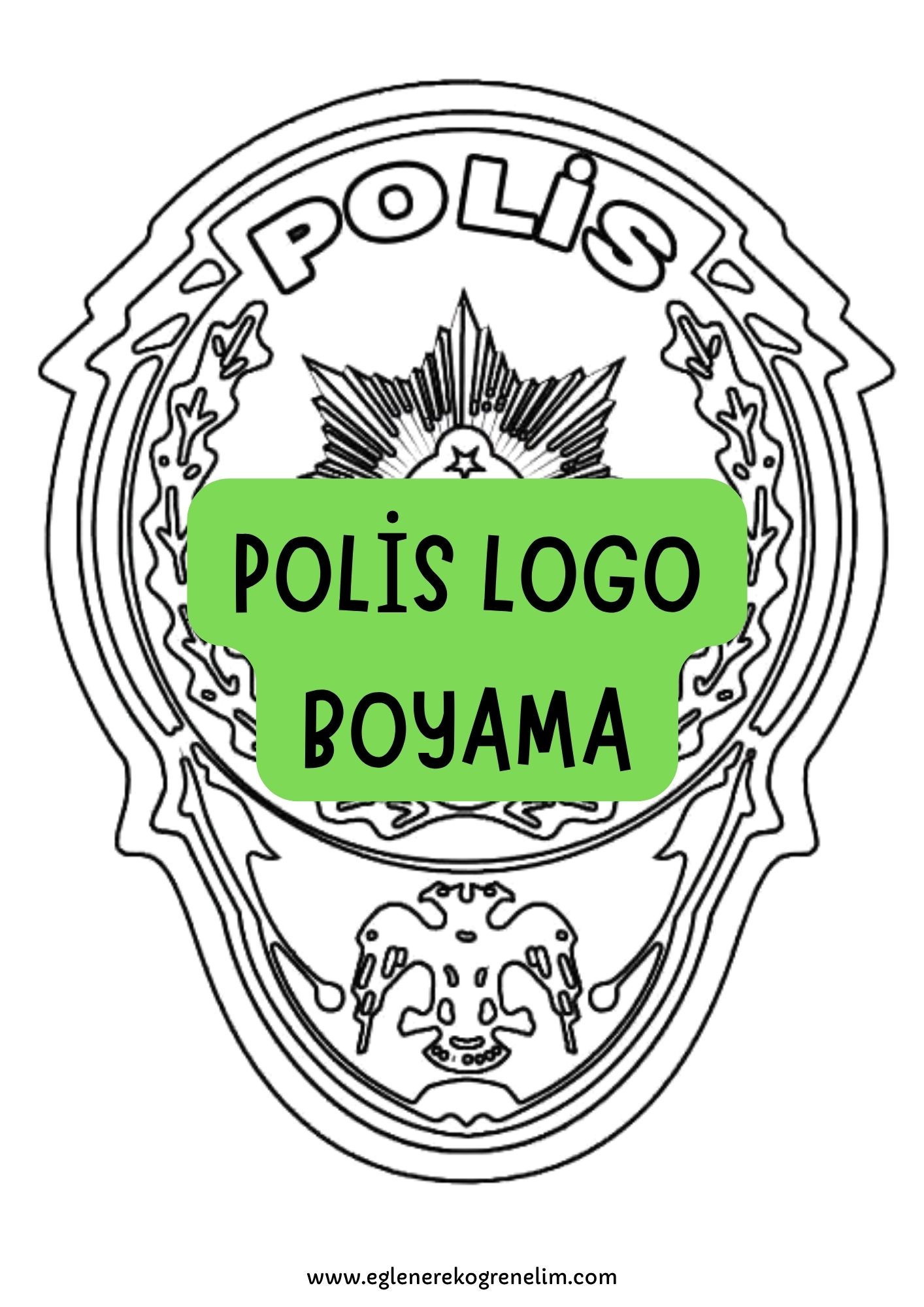 Polis Haftası Etkinliği Polis Logosu Boyama