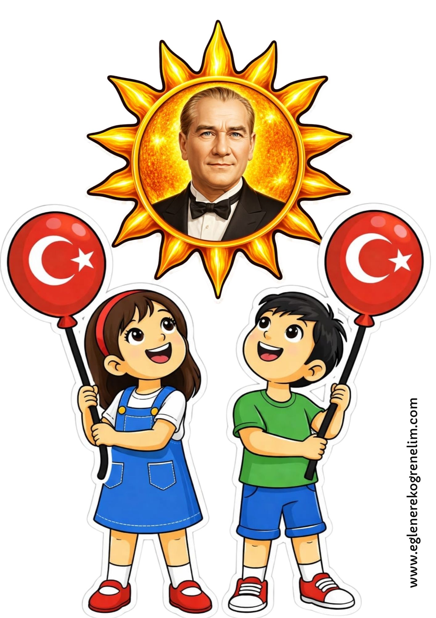 23 Nisan Cam Süsleri Renkli