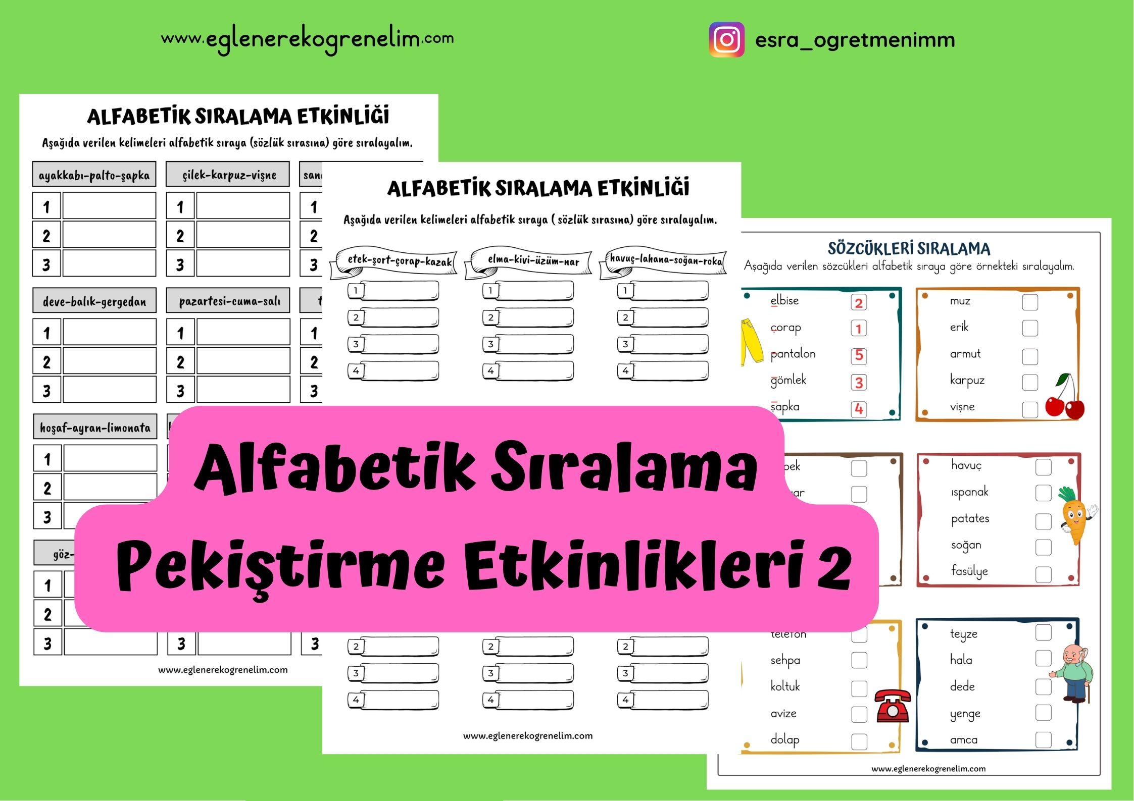 Alfabetik Sıralama Pekiştirme 2