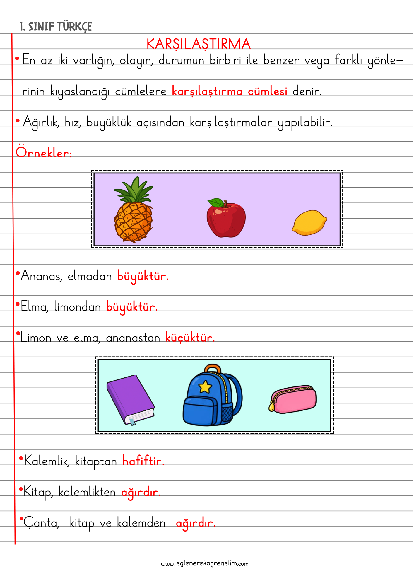 Karşılaştırma Konu Özeti