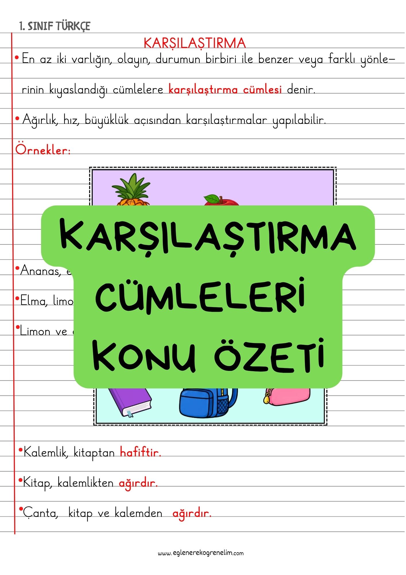 Karşılaştırma Konu Özeti