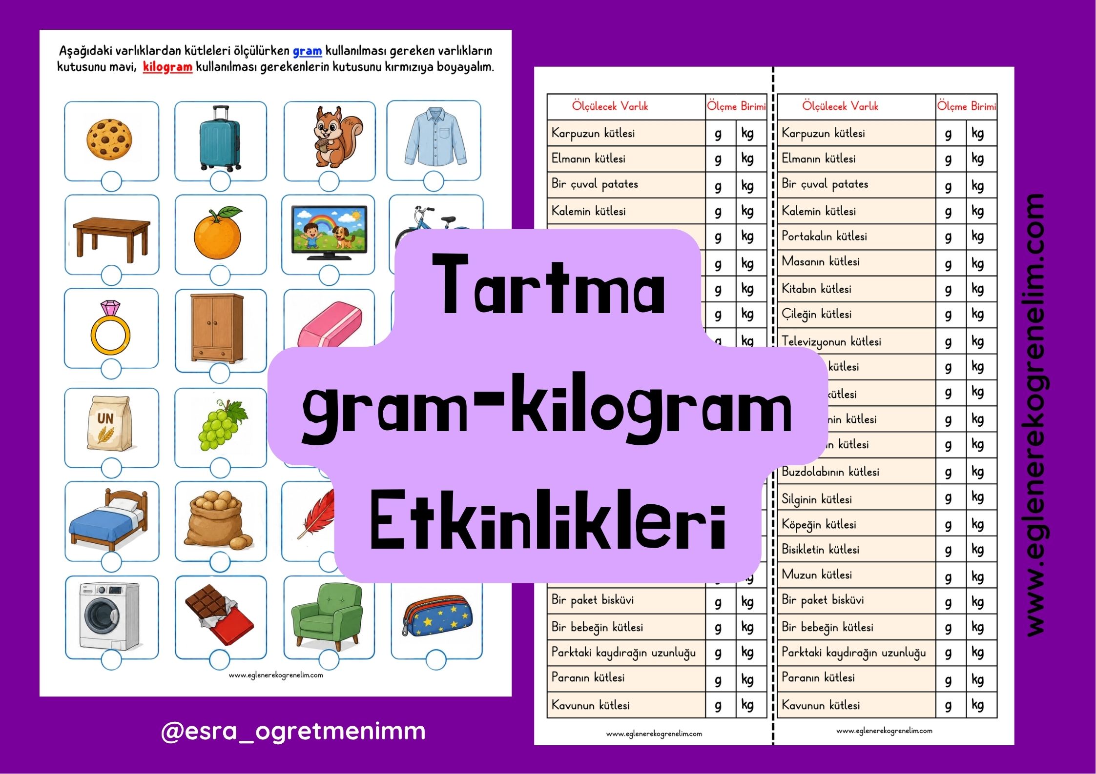 Tartma Konusu Gram Kilogram Etkinlikleri