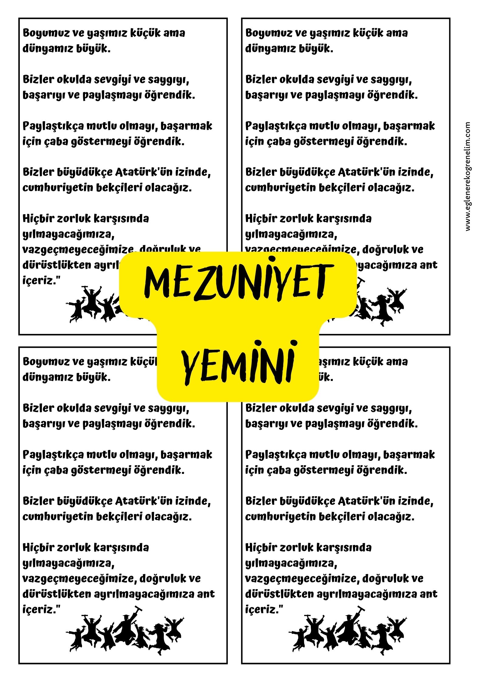 4. Sınıf Mezuniyet Yemini