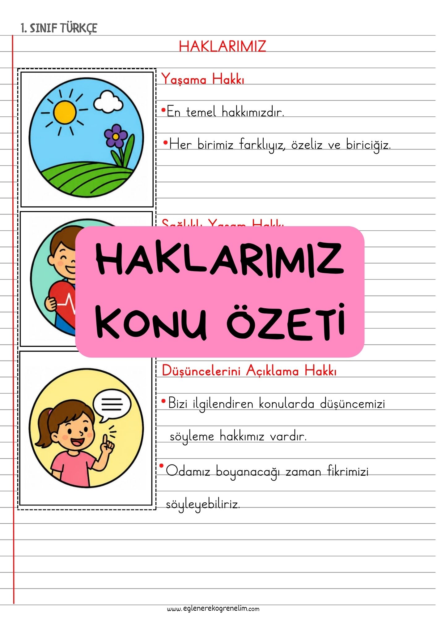 Haklarımız Konu Özeti