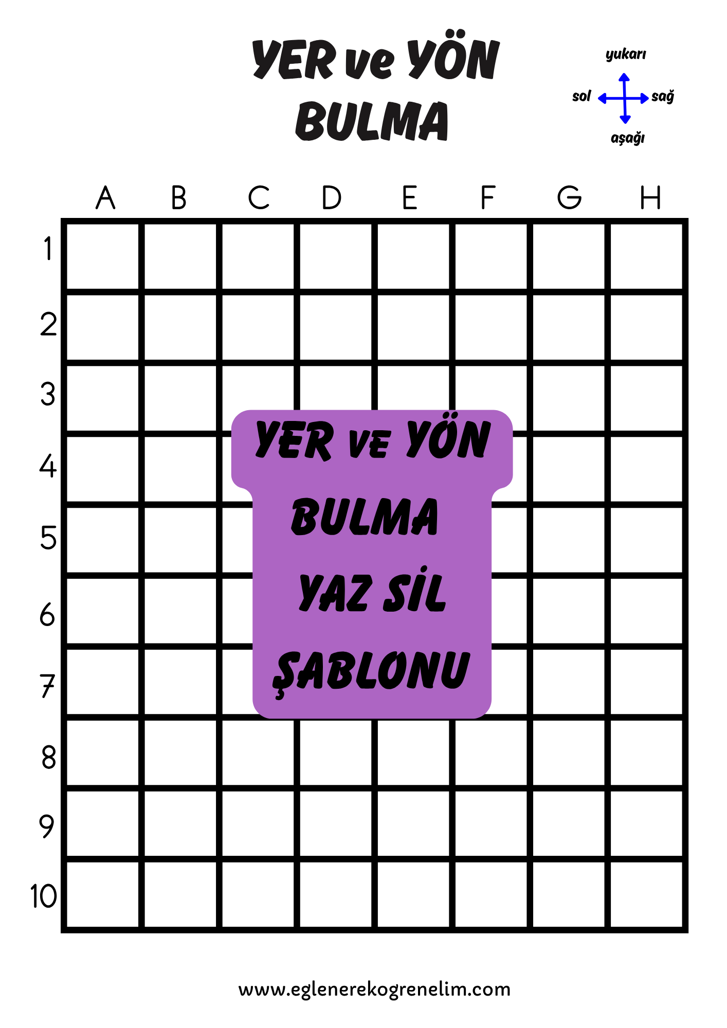 Yer ve Yön Bulma Yaz Sil