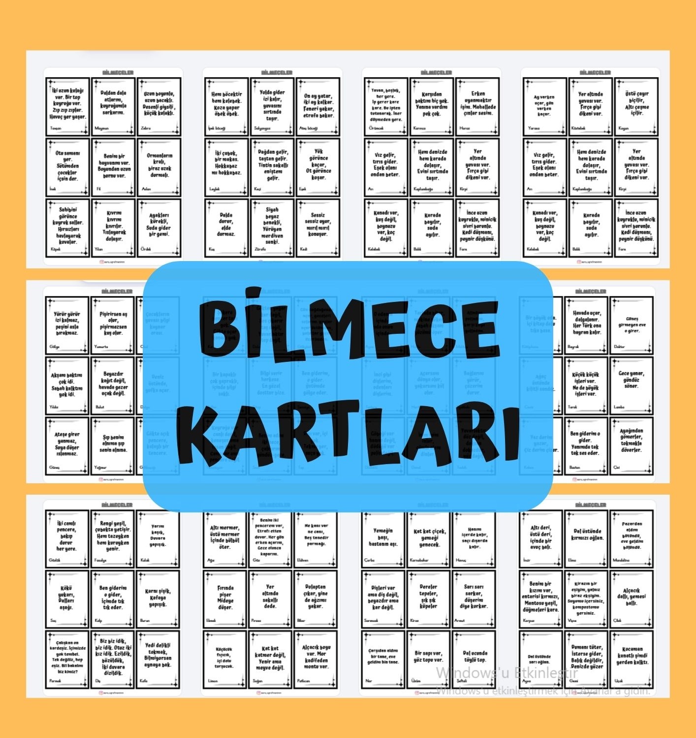 Bilmece Kartları