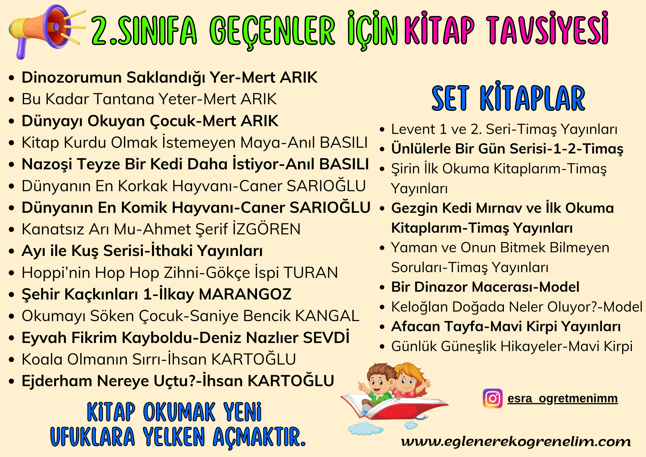 2. Sınıfa Geçenler İçin Kitap Tavsiyesi