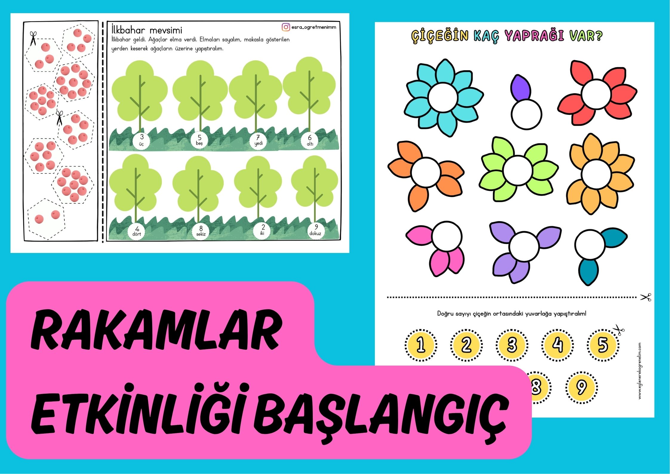 Rakamlar Kes Yapıştır Etkinliği (1-9)