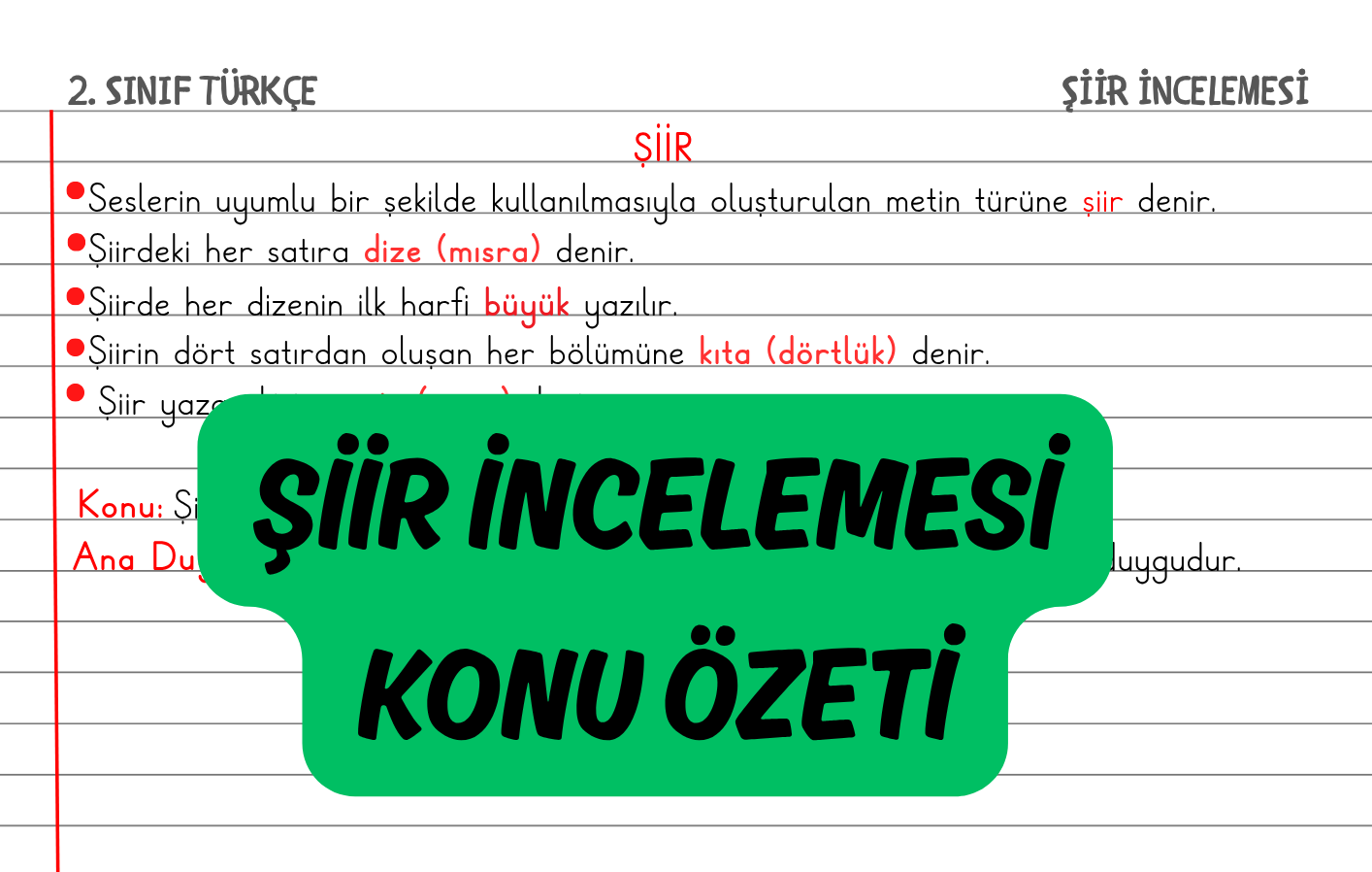 Şiir Nedir Konu Özeti