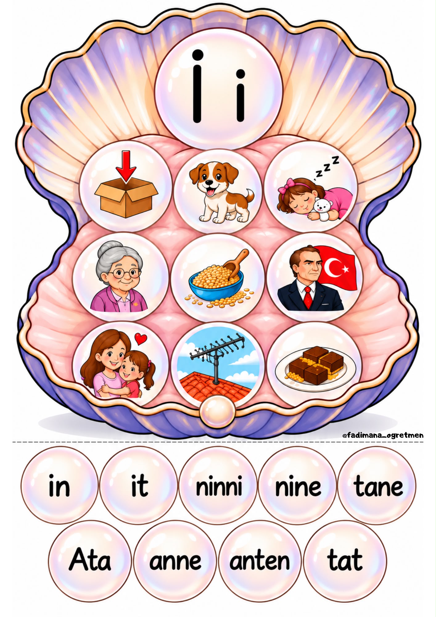 İ Sesi İncide Kelime Kes Yapıştır