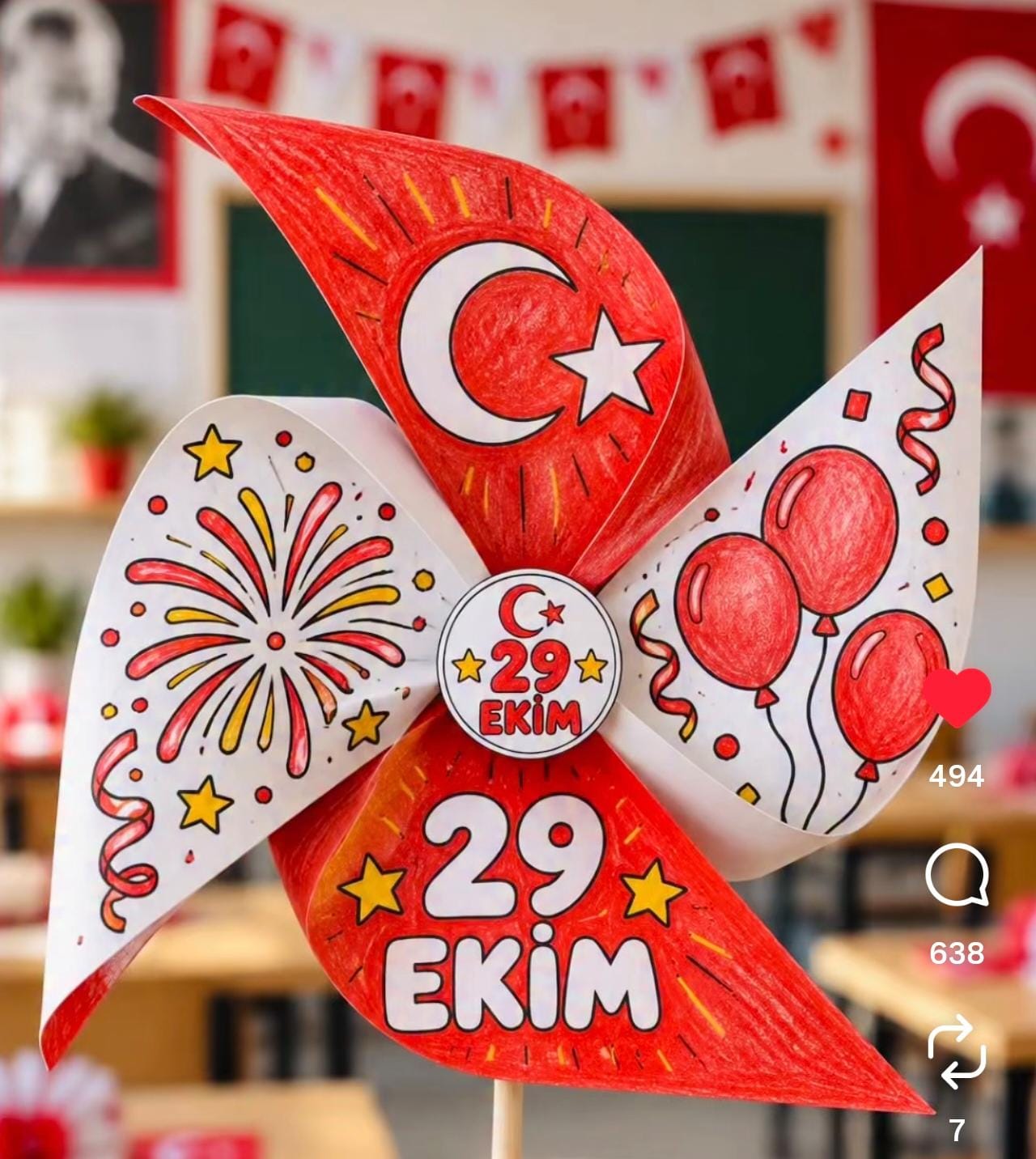 Cumhuriyet Bayramı Etkinlik Rüzgar Gülü