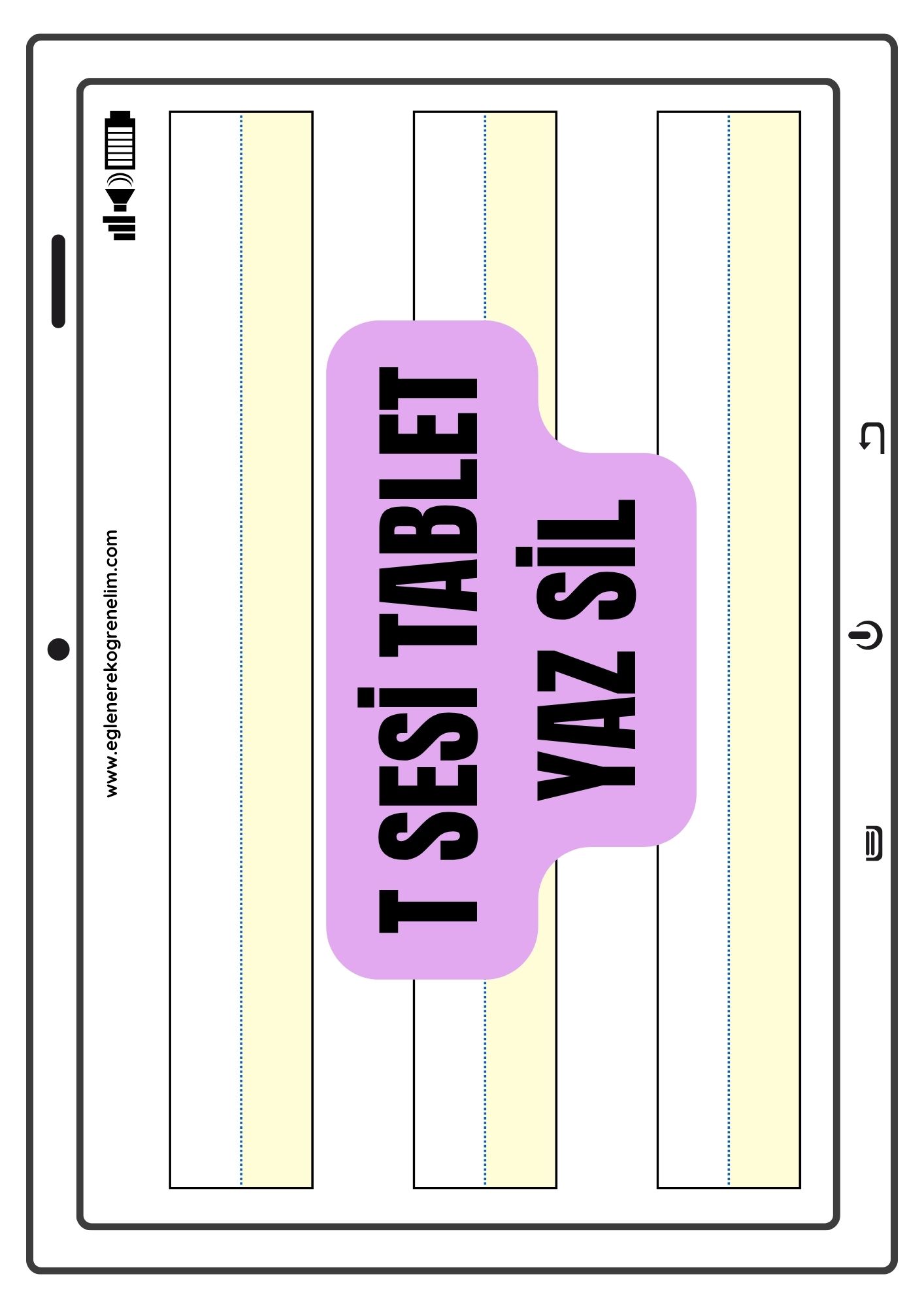 T Sesi Tablet Şablonu