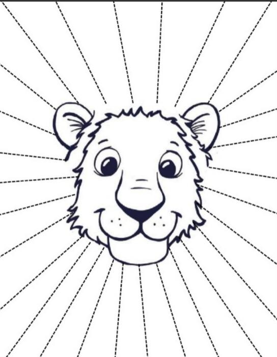 Kağıt Kıvırma Tekniği Aslan Şablonu