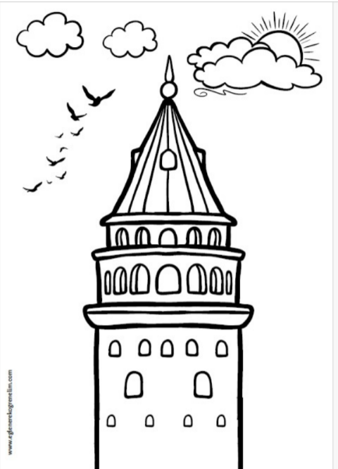Galata Kulesi Boyama