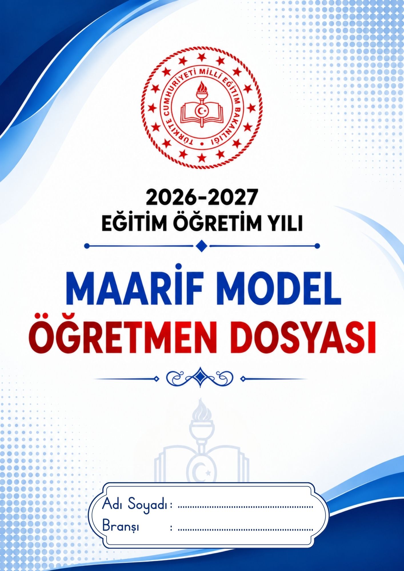 Öğretmen Dosyası İçin Kapaklar Renkli