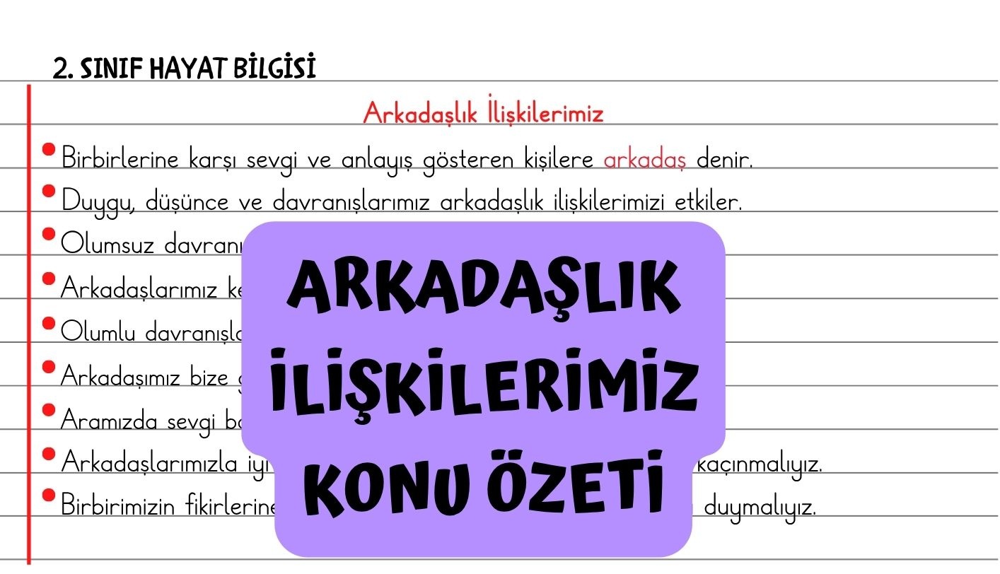 Arkadaşlık İlişkilerimiz Konu Özeti