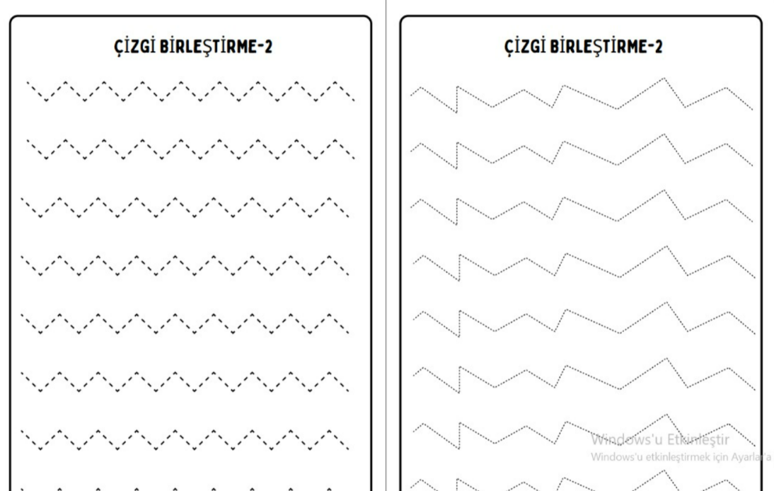 Zigzag Çizgi Çalışmaları 2. Aşama