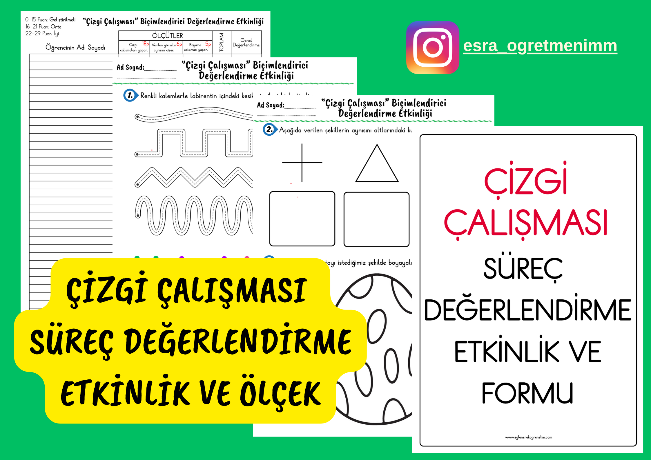 Çizgi Çalışması Süreç Değerlendirme Etkinlik ve Formu