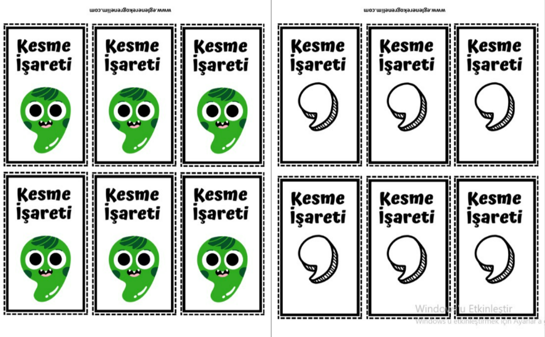 Kesme İşareti Deftere Yapıştırmak İçin 1