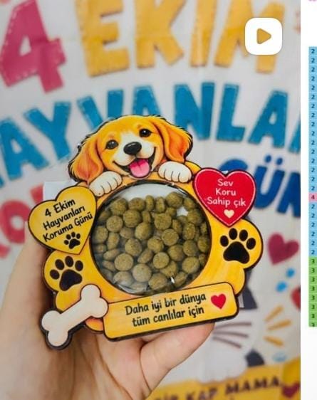 Hayvanları Koruma Günü Mama Etiketi