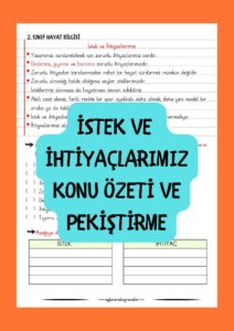 ikinci-sinif-hayat-bilgisi-istek-ve-ihtiyaclarimiz-konu-ozeti-ve-pekistirme