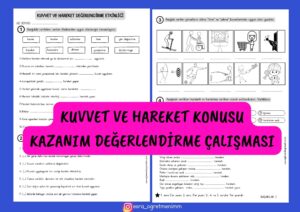 kuvvet-ve-hareket-konusu-kazanim-degerlendirme-calismasi