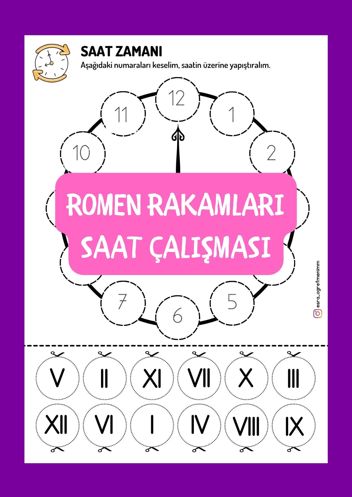 Saat Roma Rakami Romen Rakamları Saat Yapımı