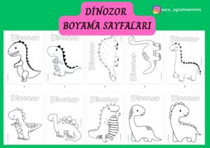 dinozor-boyama-sayfalari