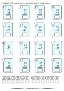 2-sinif-onluk-bozarak-cikarma-islemi-sifreli