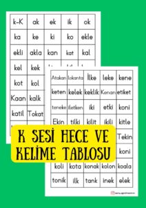 k-sesi-hece-ve-kelime-tablosu