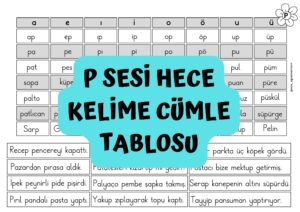 p-sesi-hece-kelime-cumle-tablosu