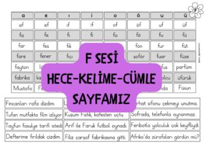 f-sesi-hece-kelime-cumle-tablosu