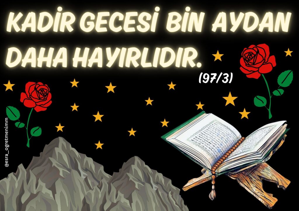 kadir gecemiz mubarek olsun pano yazisi renksiz 2