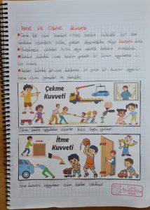 itme-ve-cekme-kuvveti-defter-calismasi