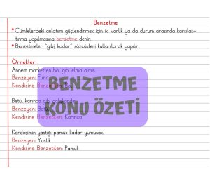 benzetme-konu-özetimiz